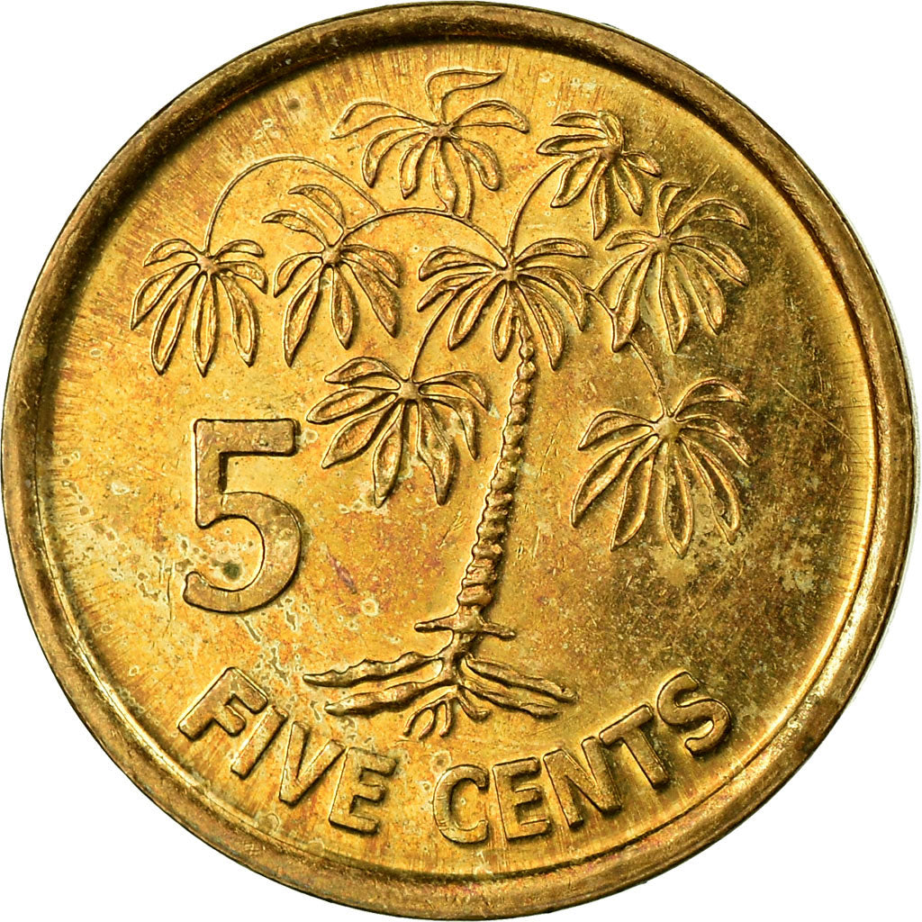 Coin, Seychelles, 5 Cents, 2012, British Royal Mint, VF(30-35), Brass