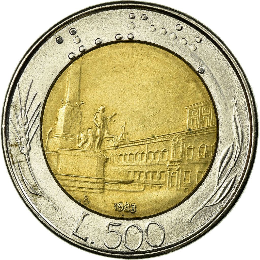 Coin, Italy, 500 Lire, 1983, Rome, VF(30-35), Bi-Metallic, KM:111