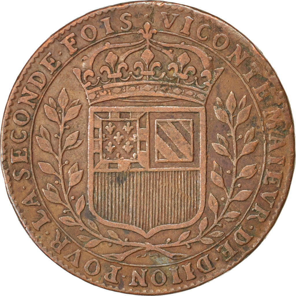 France, Royal, Jeton, AU(50-53), Copper, 29, Feuardent #100075, 7.80