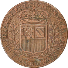 France, Royal, Jeton, AU(50-53), Copper, 29, Feuardent #100075, 7.80