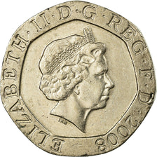 Coin, Great Britain, Elizabeth II, 20 Pence, 2008, EF(40-45), Copper-nickel