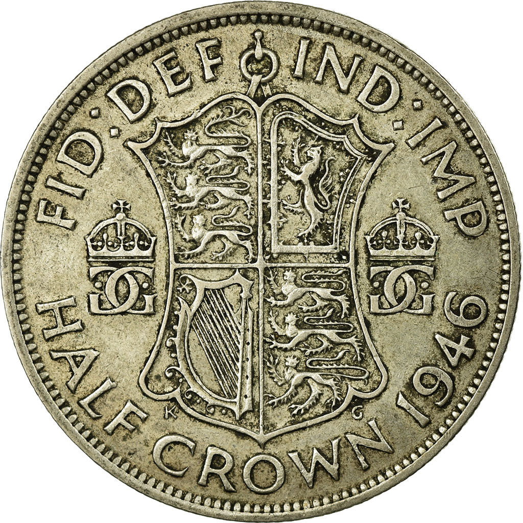 Coin, Great Britain, George VI, 1/2 Crown, 1946, VF(30-35), Silver, KM:856