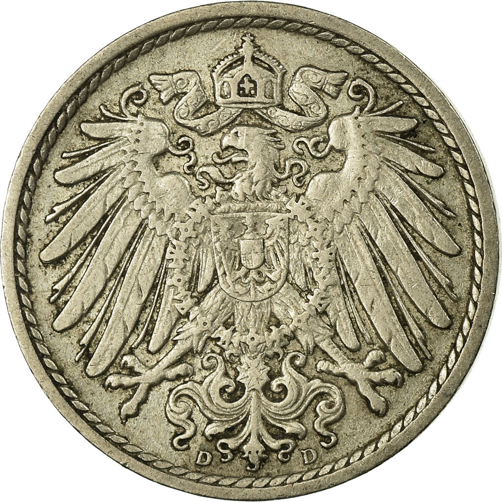 Münze, GERMANY - EMPIRE, Wilhelm II, 5 Pfennig, 1908, Munich, S+