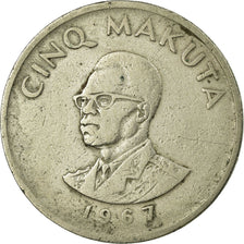 Coin, CONGO, DEMOCRATIC REPUBLIC, 5 Makuta, 1967, Paris, VF(30-35)