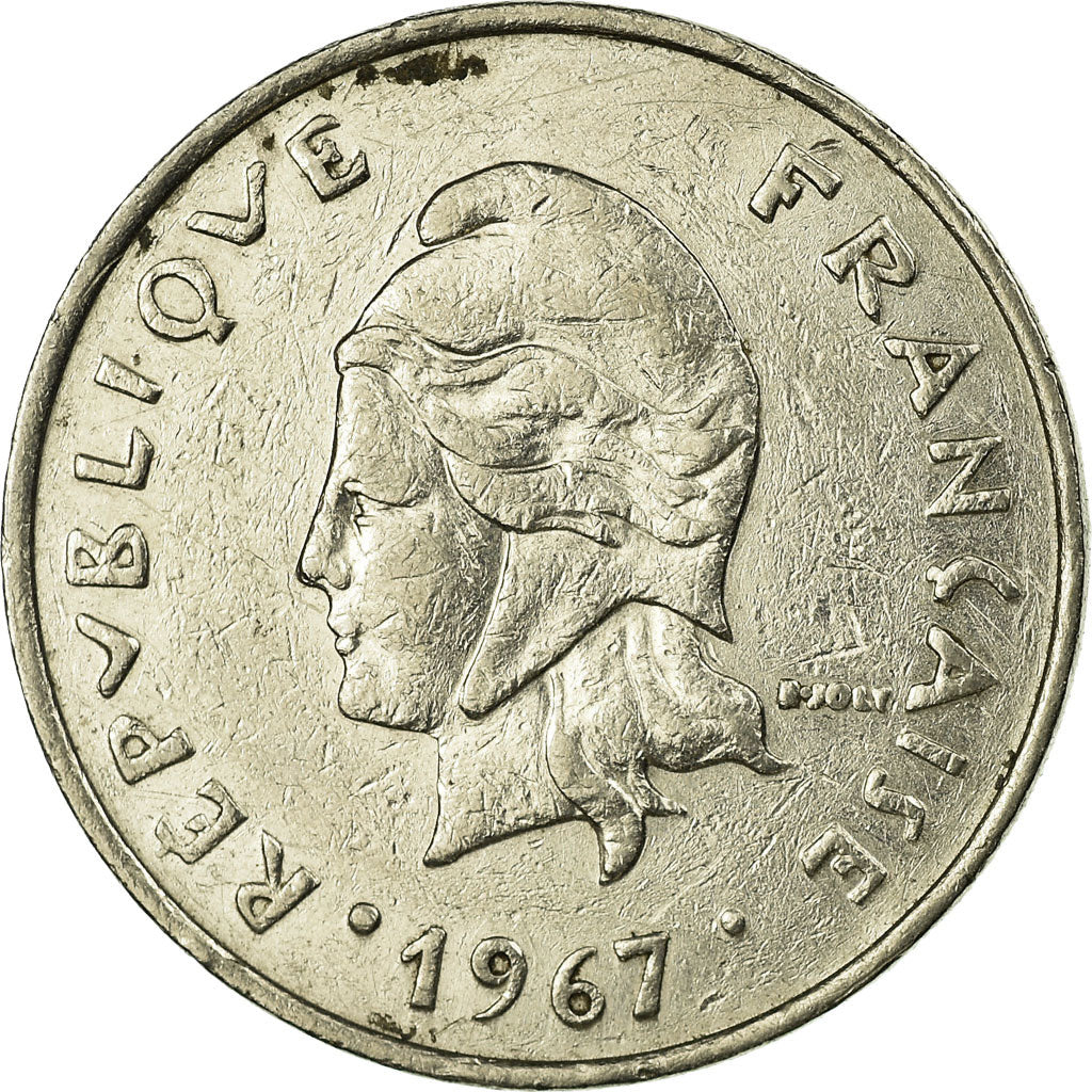 Münze, Neukaledonien, 20 Francs, 1967, Paris, SS, Nickel, KM:6