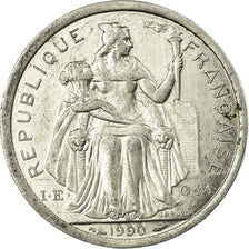 Coin, New Caledonia, Franc, 1990, Paris, EF(40-45), Aluminum, KM:10