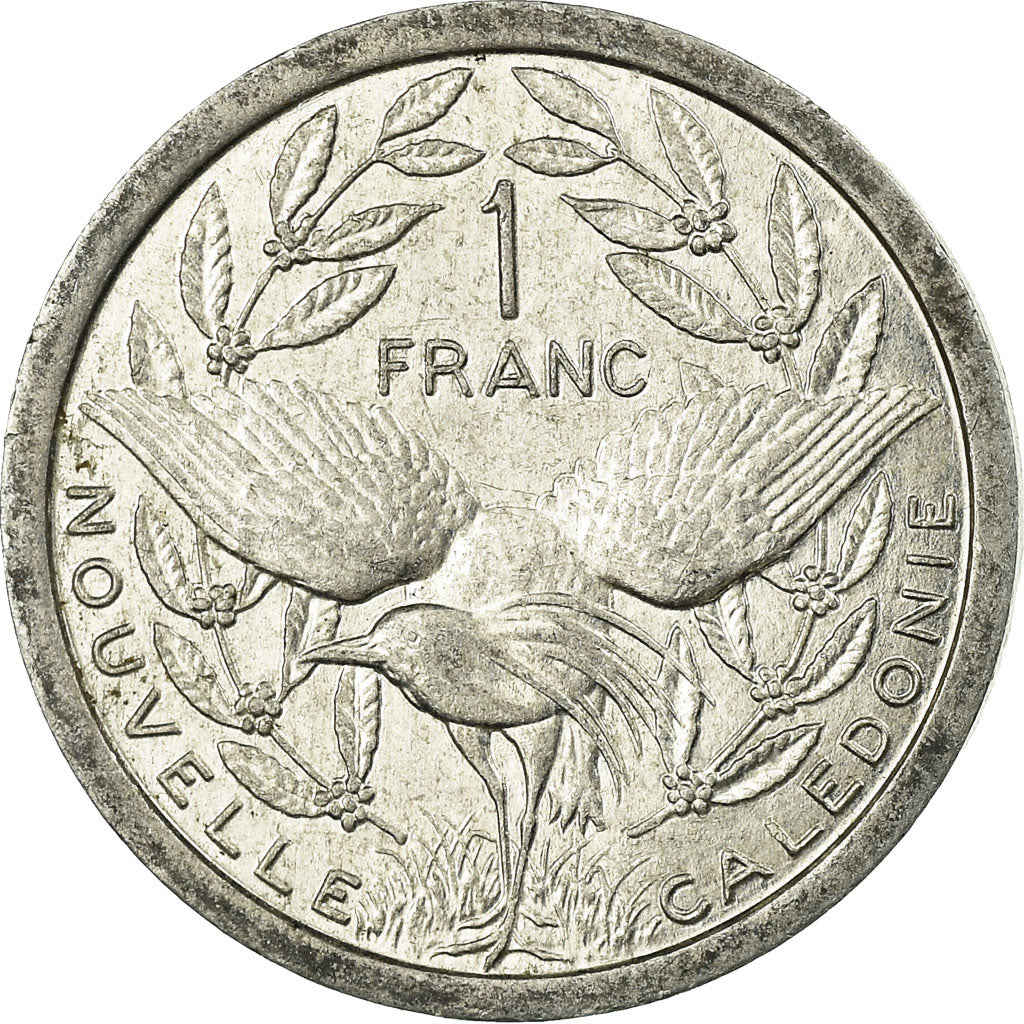 Coin, New Caledonia, Franc, 1990, Paris, EF(40-45), Aluminum, KM:10
