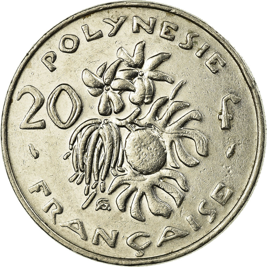 Moneda, Polinesia francesa, 20 Francs, 1991, Paris, MBC, Níquel, KM:9