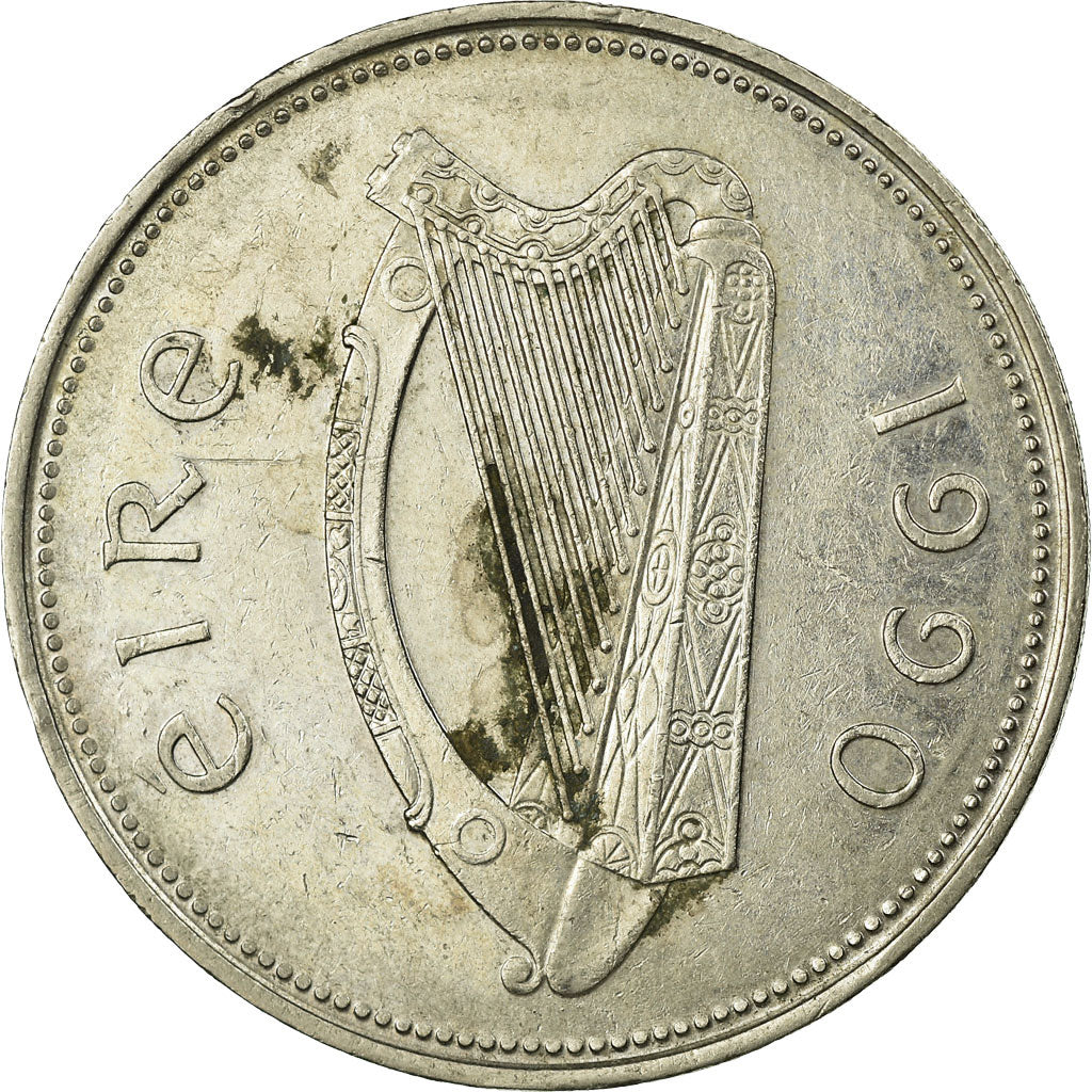 Moneta, REPUBBLICA D’IRLANDA, Punt, Pound, 1990, MB+, Rame-nichel, KM:27