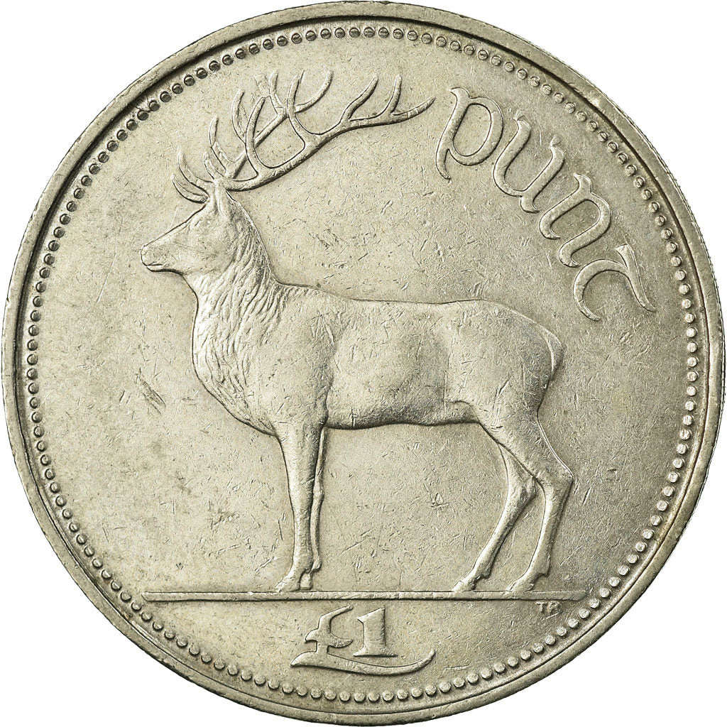 Moneta, REPUBBLICA D’IRLANDA, Punt, Pound, 1990, MB+, Rame-nichel, KM:27