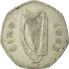 Moneta, REPUBBLICA D’IRLANDA, 50 Pence, 1983, MB+, Rame-nichel, KM:24