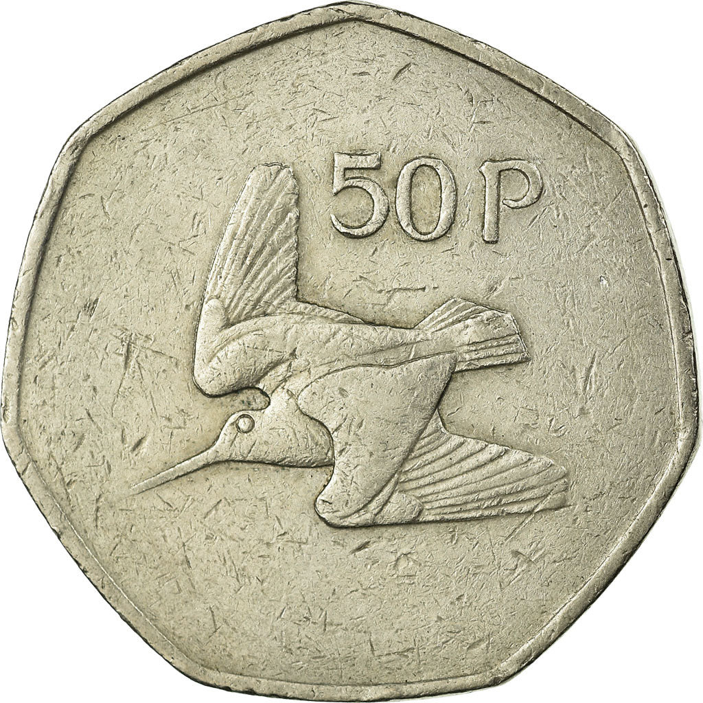 Moneta, REPUBBLICA D’IRLANDA, 50 Pence, 1983, MB+, Rame-nichel, KM:24