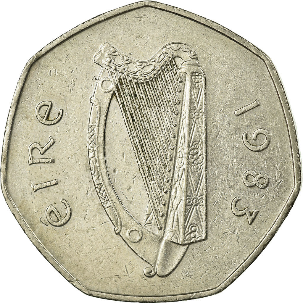 Coin, IRELAND REPUBLIC, 50 Pence, 1983, VF(30-35), Copper-nickel, KM:24