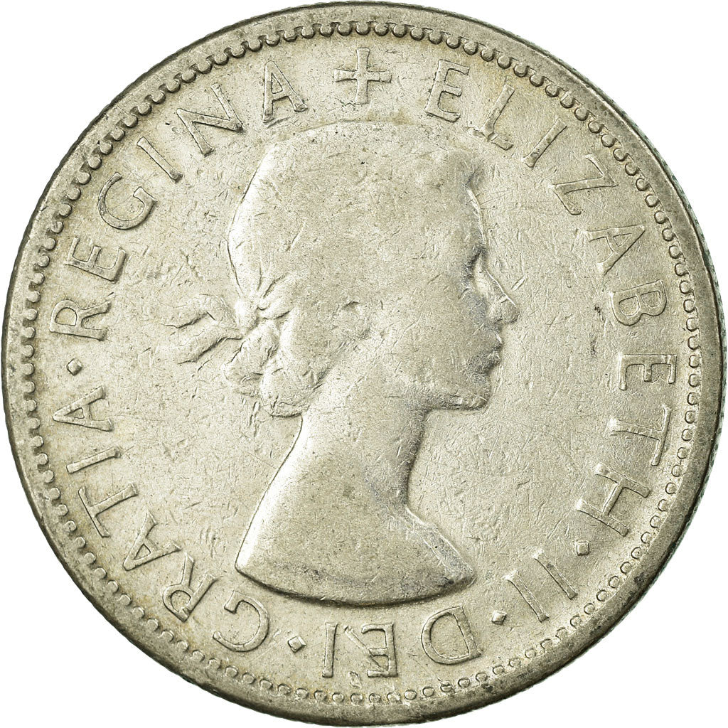 Coin, Australia, Elizabeth II, Florin, 1953, Melbourne, EF(40-45), Silver, KM:54