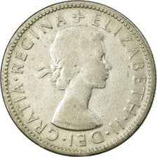 Coin, Australia, Elizabeth II, Florin, 1953, Melbourne, EF(40-45), Silver, KM:54