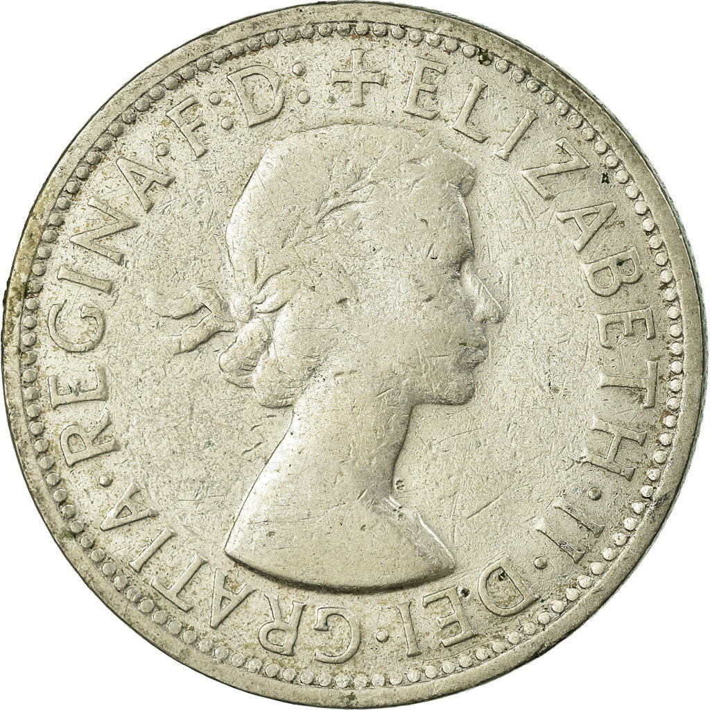 Coin, Australia, Elizabeth II, Florin, 1956, Melbourne, VF(30-35), Silver, KM:60