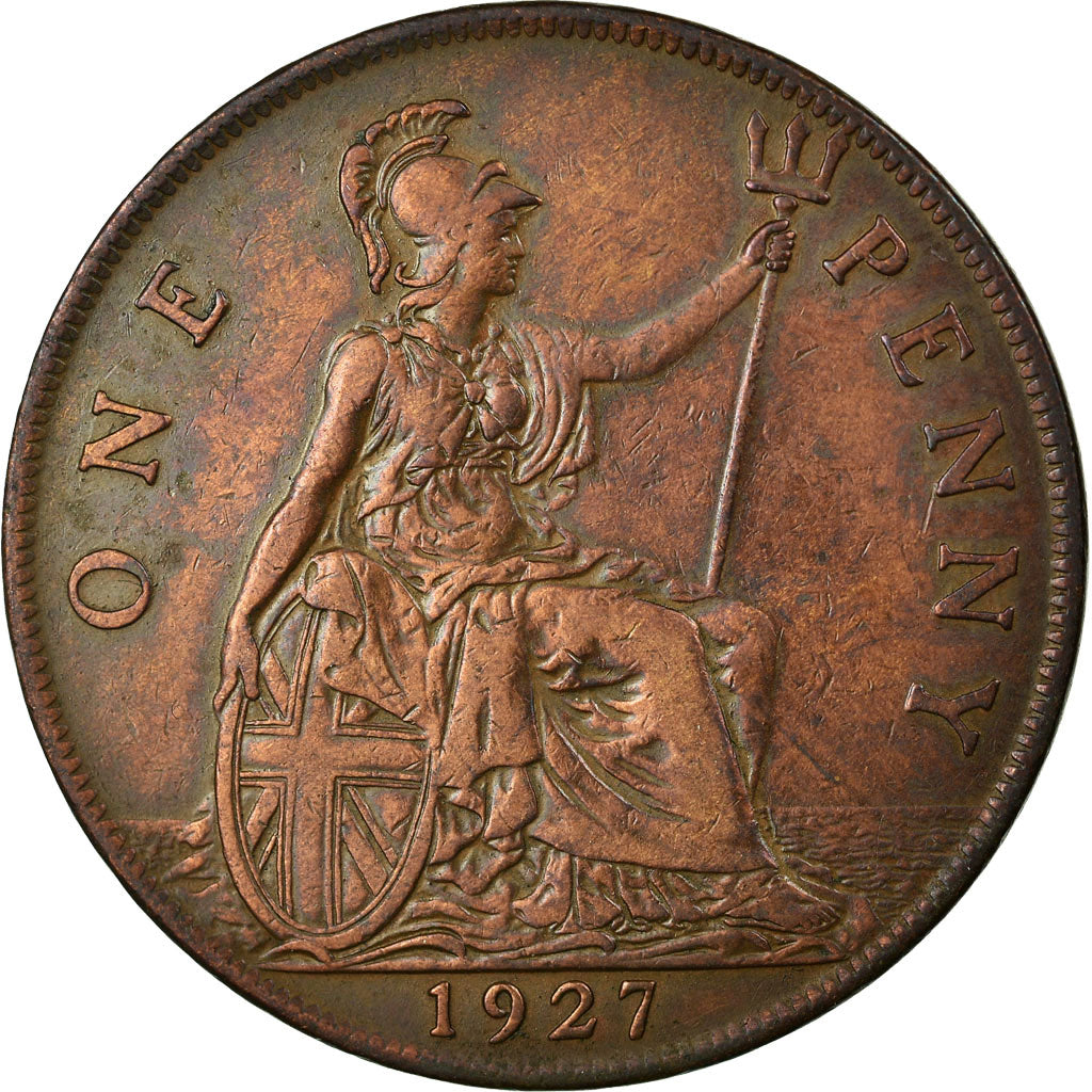 Moneta, Gran Bretagna, George V, Penny, 1927, MB+, Bronzo, KM:826