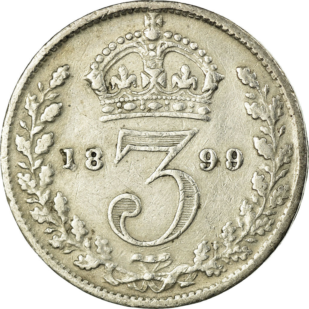 Coin, Great Britain, Victoria, 3 Pence, 1899, EF(40-45), Silver, KM:777