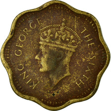 Coin, Ceylon, George VI, 2 Cents, 1951, VF(20-25), Nickel-brass, KM:119