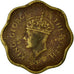 Coin, Ceylon, George VI, 2 Cents, 1951, VF(20-25), Nickel-brass, KM:119