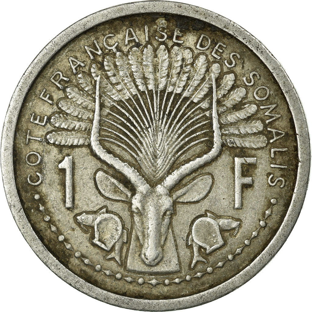 Moneda, Somalia francesa, Franc, 1959, Paris, BC+, Aluminio, KM:8