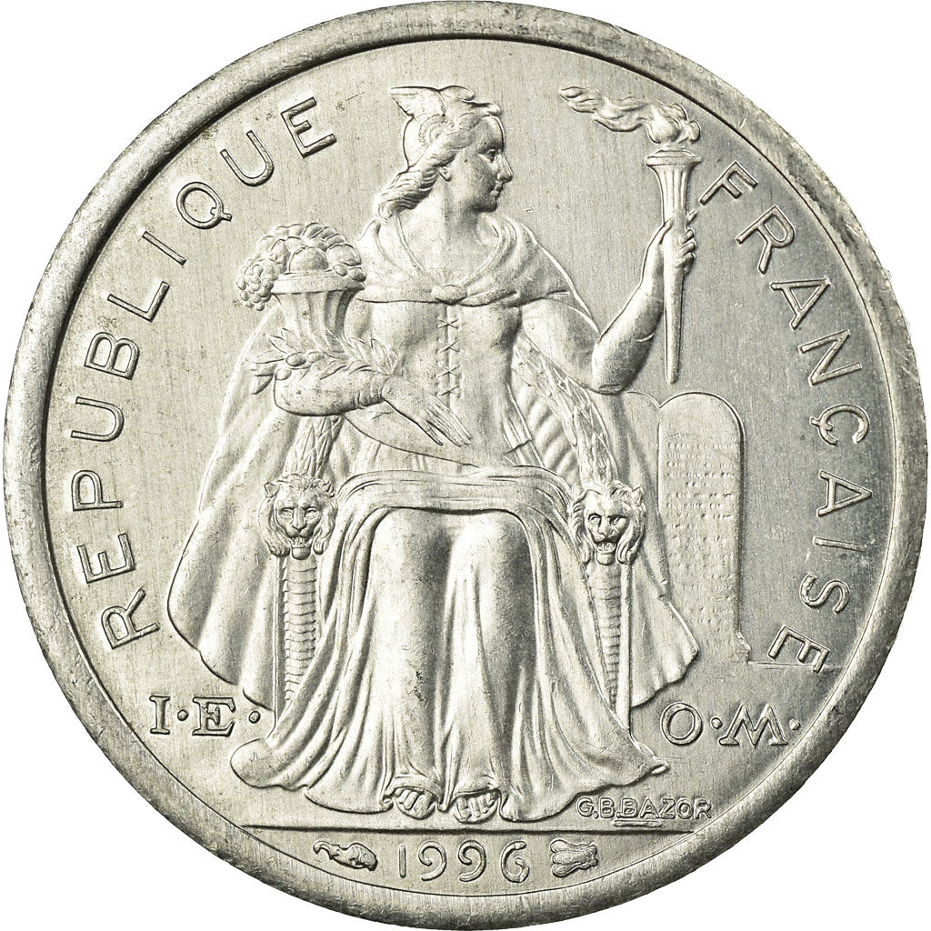Münze, Neukaledonien, Franc, 1996, Paris, SS, Aluminium, KM:10