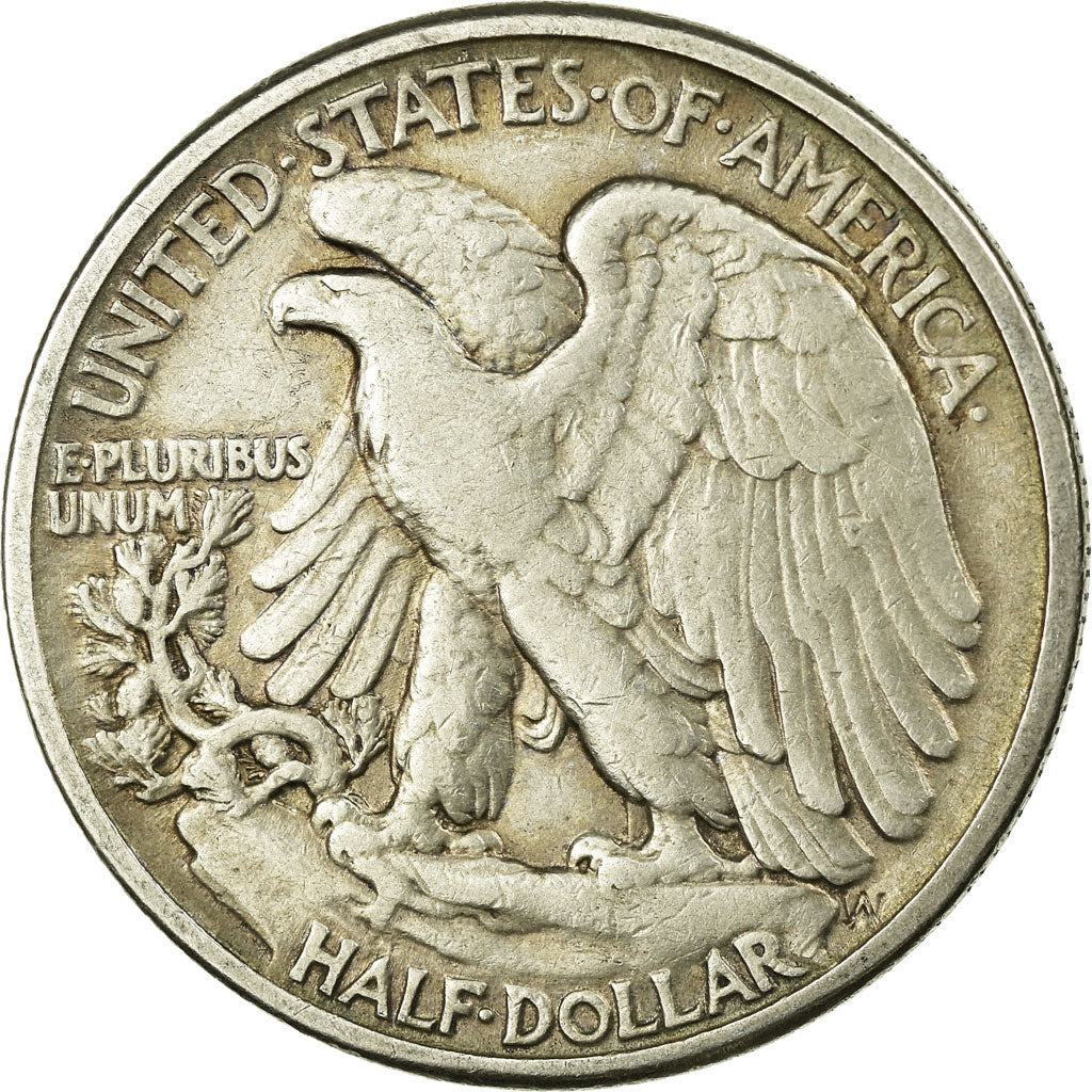 Coin, United States, Walking Liberty Half Dollar, Half Dollar, 1945, U.S. Mint