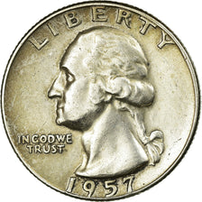 Coin, United States, Washington Quarter, Quarter, 1957, U.S. Mint, Denver