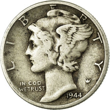 Moneta, Stati Uniti, Mercury Dime, Dime, 1944, U.S. Mint, Denver, MB, Argento