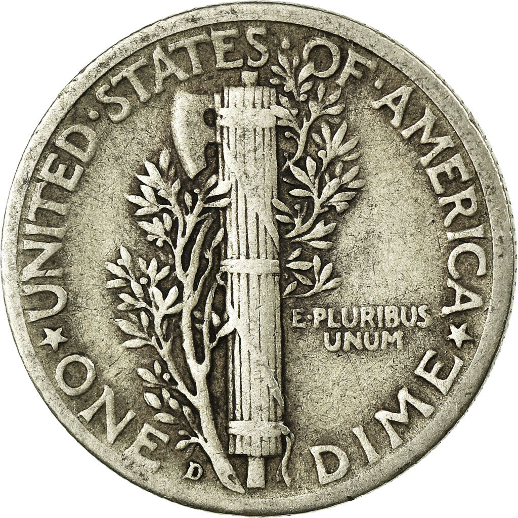 Moneta, Stati Uniti, Mercury Dime, Dime, 1944, U.S. Mint, Denver, MB, Argento