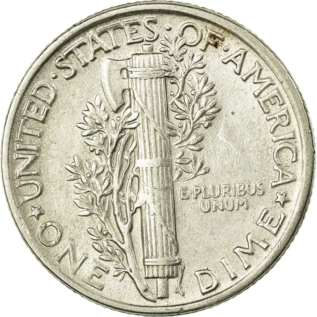 Coin, United States, Mercury Dime, Dime, 1945, U.S. Mint, Philadelphia