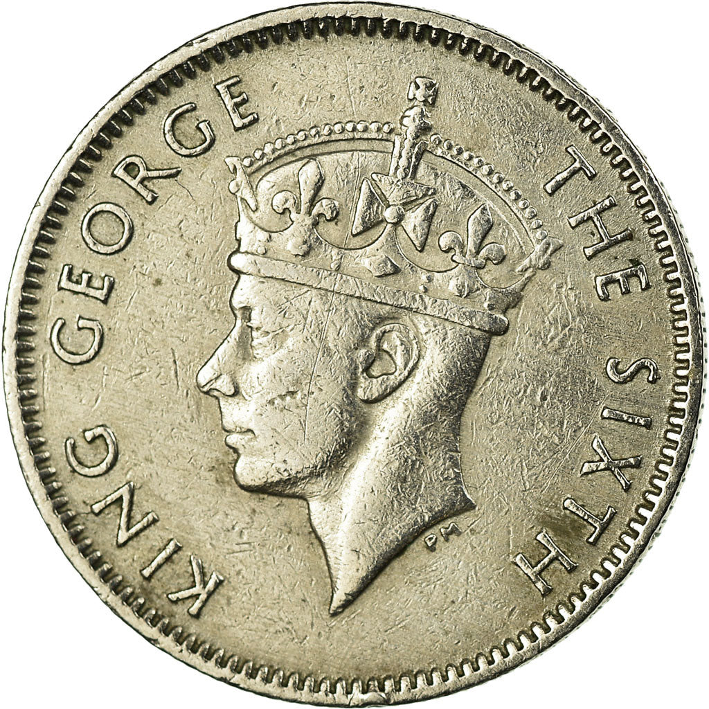 Münze, Mauritius, George VI, 1/4 Rupee, 1950, SS, Copper-nickel, KM:27