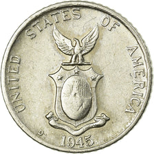 Moneta, Filippine, 10 Centavos, 1945, BB, Argento, KM:181