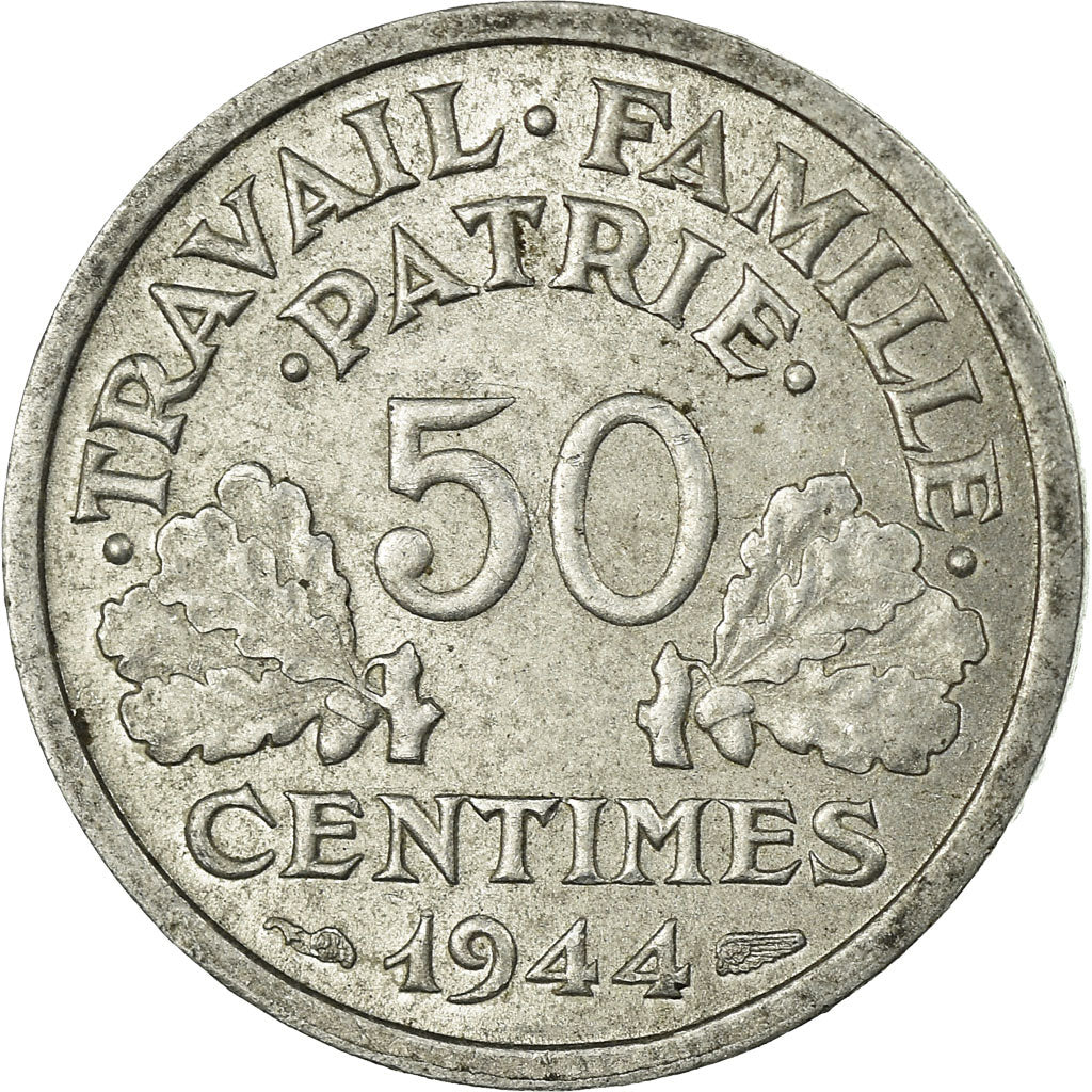 Coin, France, Bazor, 50 Centimes, 1944, Beaumont - Le Roger, VF(30-35)