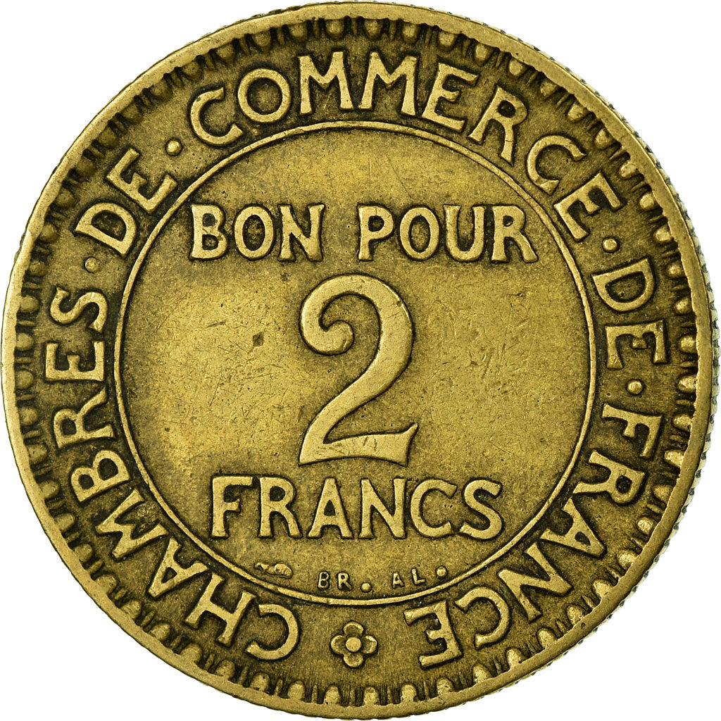 Coin, France, Chambre de commerce, 2 Francs, 1926, Paris, VF(30-35)