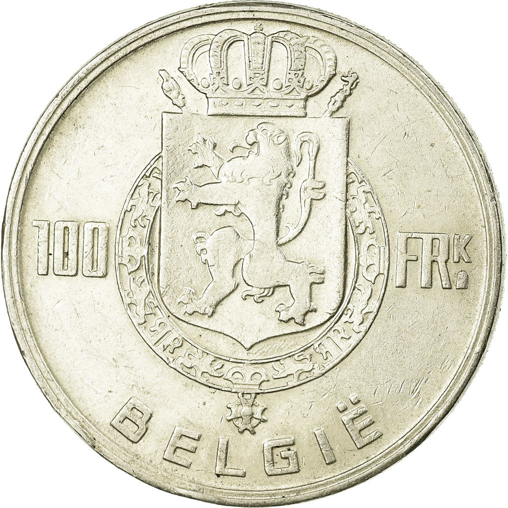 Coin, Belgium, 100 Francs, 100 Frank, 1948, EF(40-45), Silver, KM:139.1