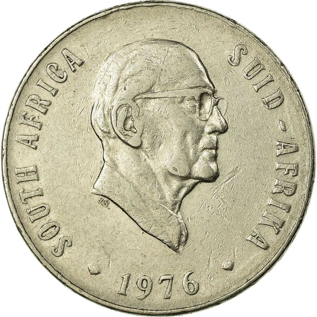 Coin, South Africa, 50 Cents, 1976, VF(30-35), Nickel, KM:96