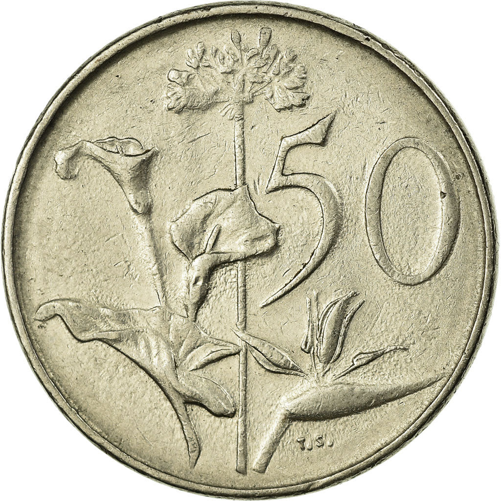 Coin, South Africa, 50 Cents, 1976, VF(30-35), Nickel, KM:96