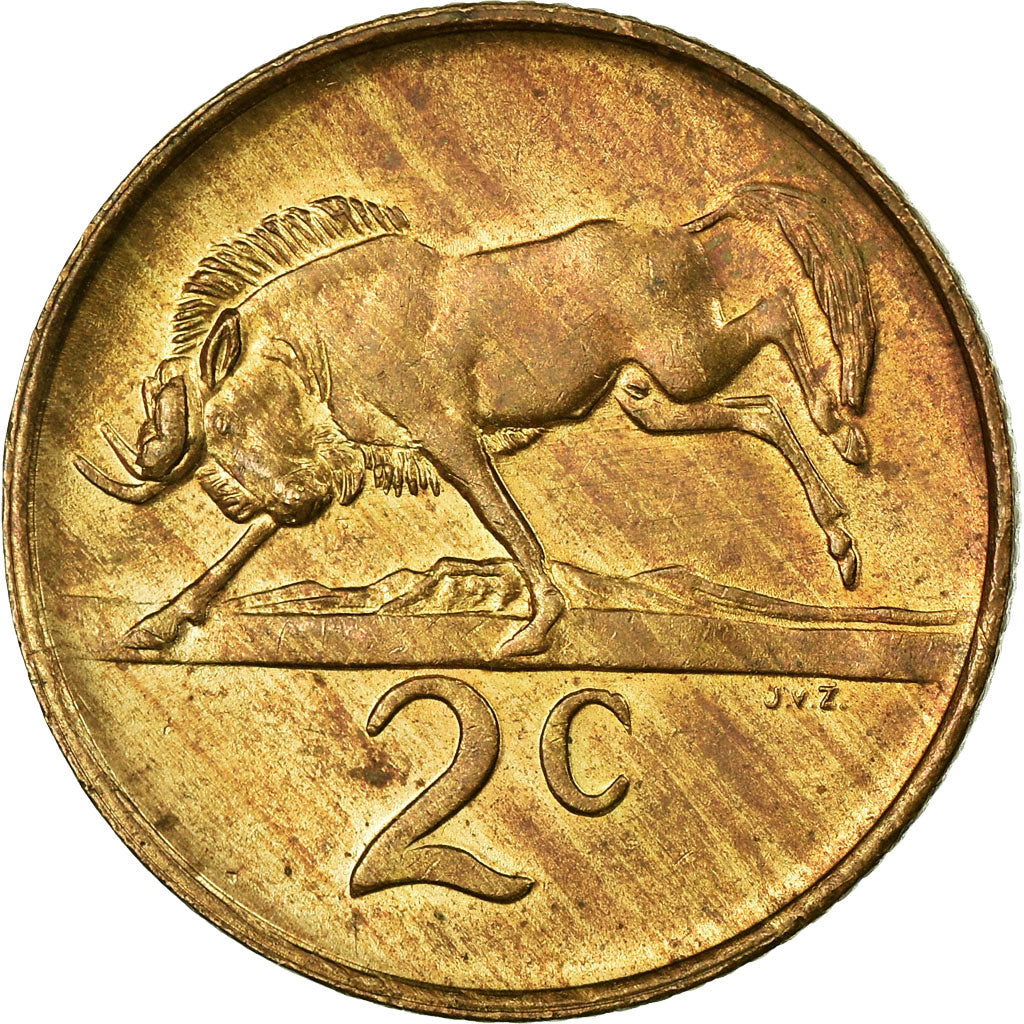 Moneta, Sudafrica, 2 Cents, 1988, MB+, Bronzo, KM:83
