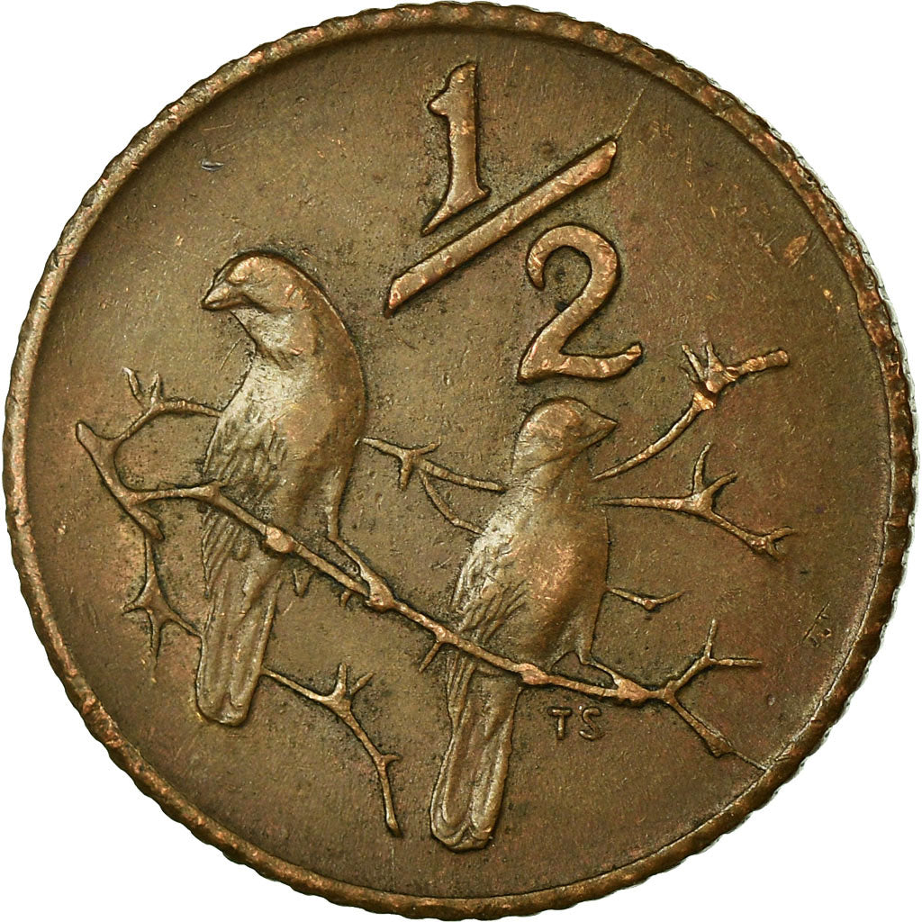 Coin, South Africa, 1/2 Cent, 1970, VF(30-35), Bronze, KM:81