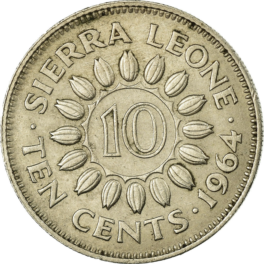 Coin, Sierra Leone, 10 Cents, 1964, British Royal Mint, VF(30-35)