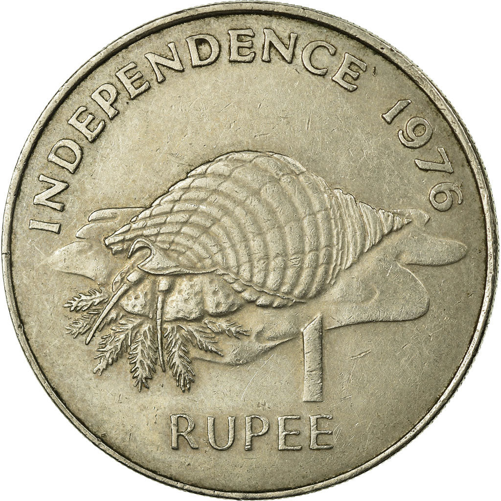 Coin, Seychelles, Rupee, 1976, British Royal Mint, VF(30-35), Copper-nickel