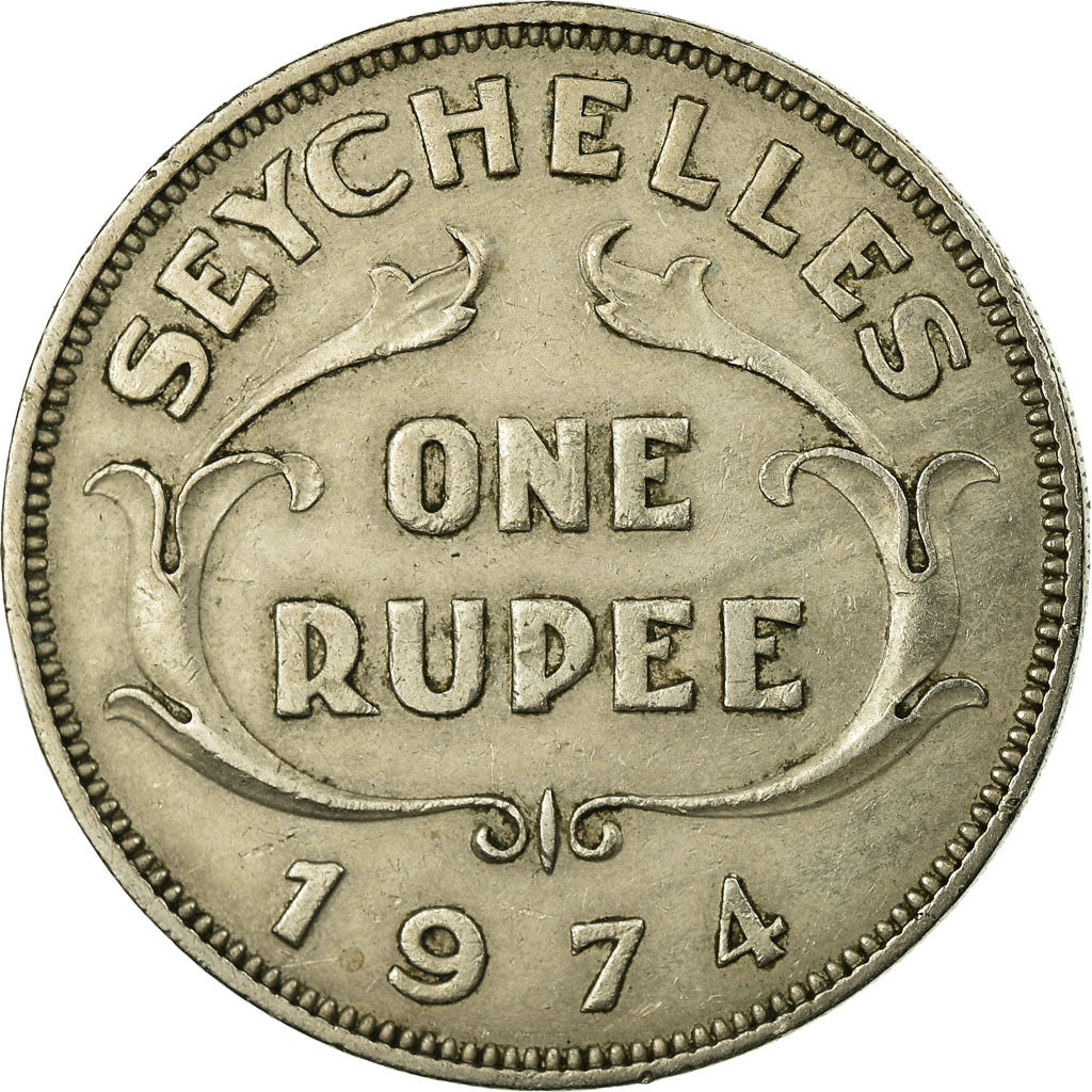 Coin, Seychelles, Rupee, 1974, British Royal Mint, EF(40-45), Copper-nickel