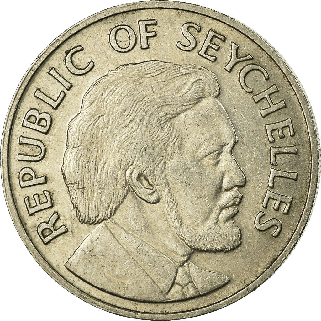 Coin, Seychelles, 50 Cents, 1976, British Royal Mint, EF(40-45), Copper-nickel