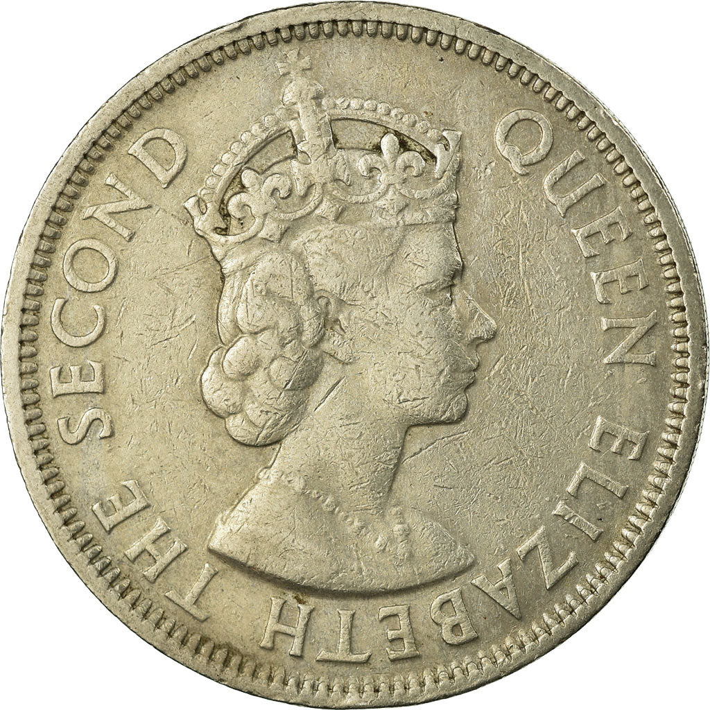 Coin, Mauritius, Elizabeth II, Rupee, 1971, VF(30-35), Copper-nickel, KM:35.1