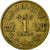 Moneda, Marruecos, Mohammed V, Franc, 1945, Paris, BC+, Aluminio - bronce, KM:41