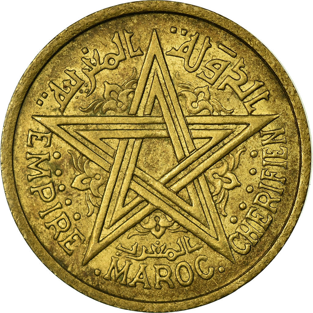 Coin, Morocco, Mohammed V, Franc, 1945, Paris, VF(30-35), Aluminum-Bronze, KM:41