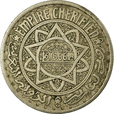 Coin, Morocco, Mohammed V, 20 Francs, 1946, Paris, VF(20-25), Copper-nickel