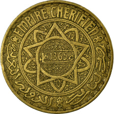 Coin, Morocco, Mohammed V, 5 Francs, 1945, Paris, VF(30-35), Aluminum-Bronze