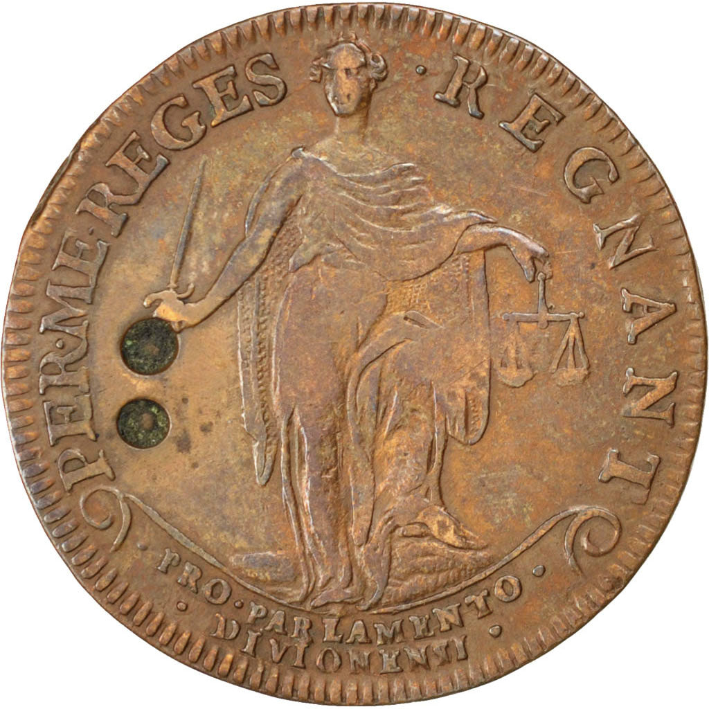 France, Royal, Token, EF(40-45), Copper, 27, Feuardent #10124, 5.70